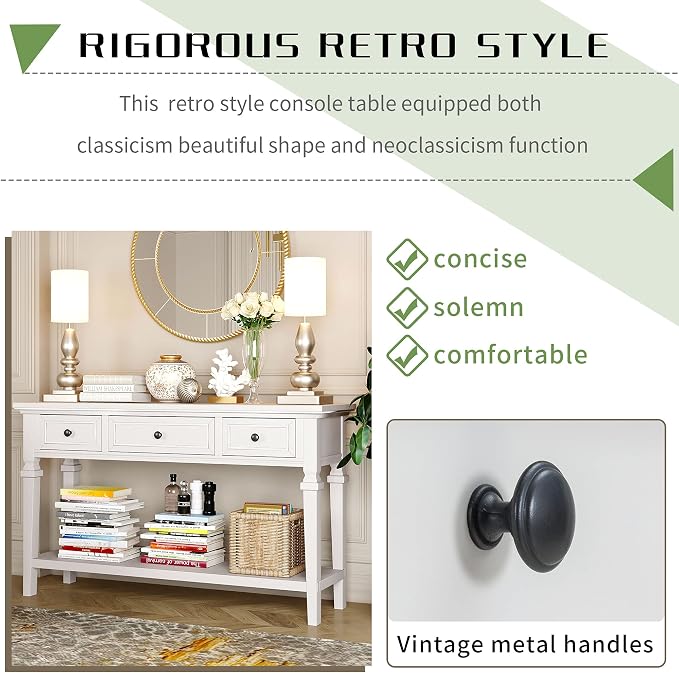 Harper & Bright Designs TREXM Classic Retro Style Console Table - Image 4