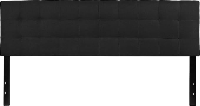Flash Furniture Bedford Tufted Upholstered King Size Headboard in Black Fabric - Image 7