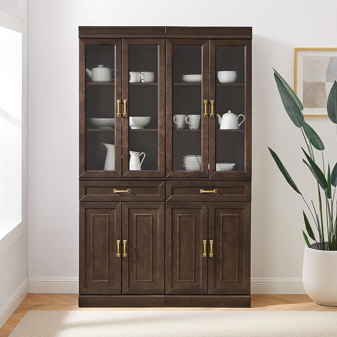 Crosley Furniture Stanton 2-Piece Glass Door Kitchen Storage Pantry Cabinet - Image 7