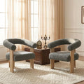 VKNOW Accent Chair Living Room Chairs Set of 2, Modern Upholstered Arm Chair by VKNOW