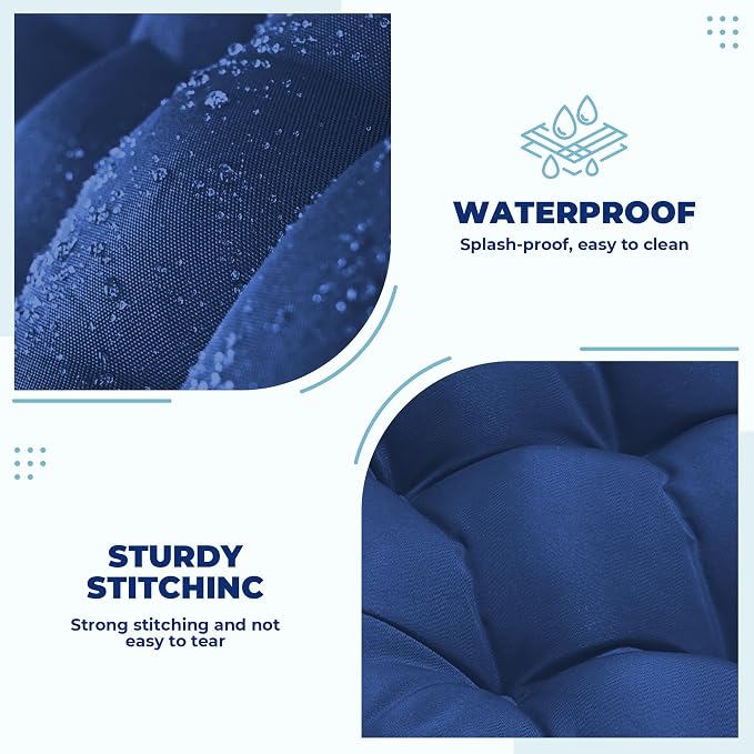 Wicker Chair Cushions of 5 Pieces, Waterproof Outdoor Loveseat Cushion - Image 3