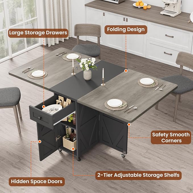 Jocoevol Space Saving Folding Dining Table - Image 5