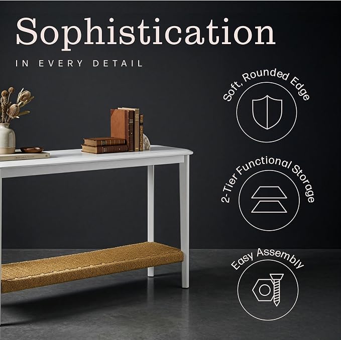 Alaterre Furniture Calais 48 Inch Wooden Console Table - Image 6