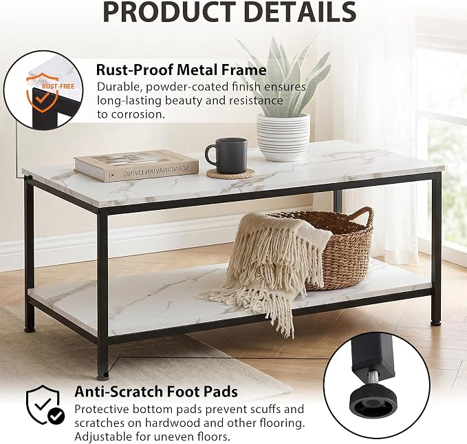 ZenStyle Industrial Coffee Table - Image 4