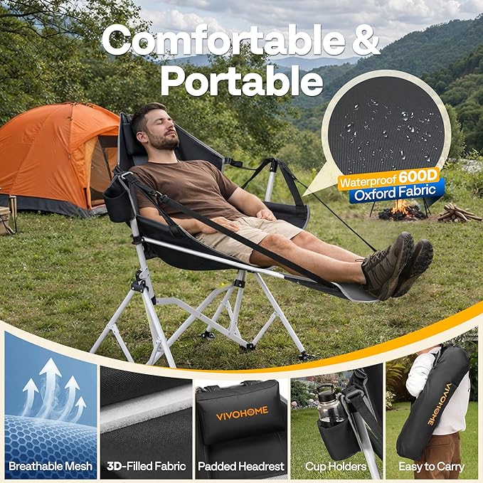 VIVOHOME Hammock Camping Chair - Image 2