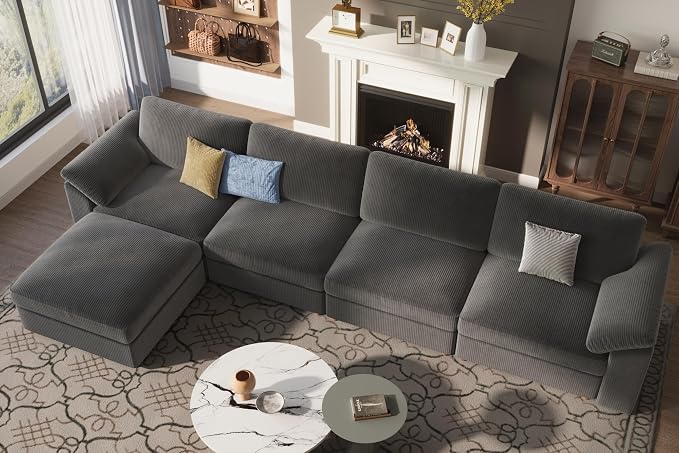 EASE MOOSE Sectional Modular Sofa, Oversized L Shape Sectional Couch Wide Deep - Image 5
