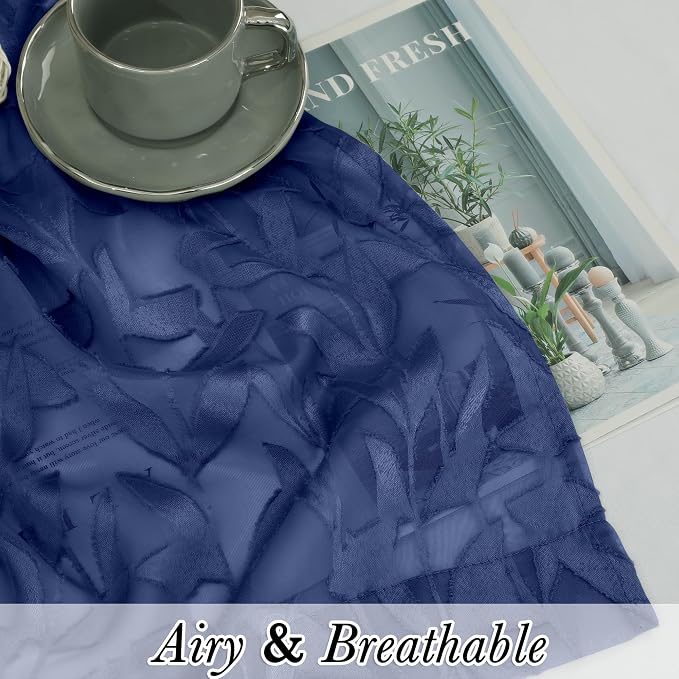 Lecloud Leia Dusty Blue Sheer Valance - Image 9