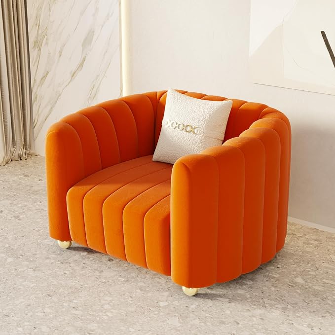 42" Velvet Sofa Chair for Living Room, Modern Single Sofa - Image 3