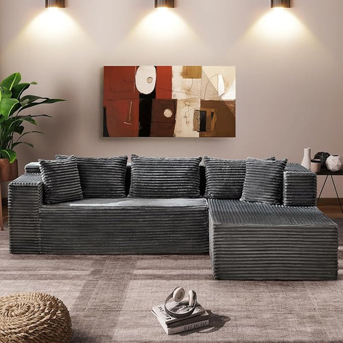 106” Modular Sectional Sofa, Cloud Sectional Couch by Unknown