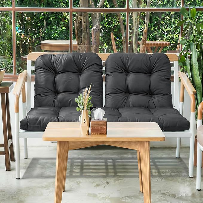 Wicker Chair Cushions of 3 Pieces, Waterproof Cushions - Image 8