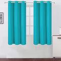 LEMOMO Turquoise/Teal Blackout Curtains/38 x 54 Inch/Set of Two Panels Grommet by Lemomo