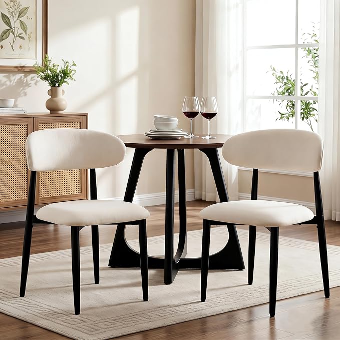 UVV Dining Chairs Set of 4, Metal Kitchen Chairs - Image 3
