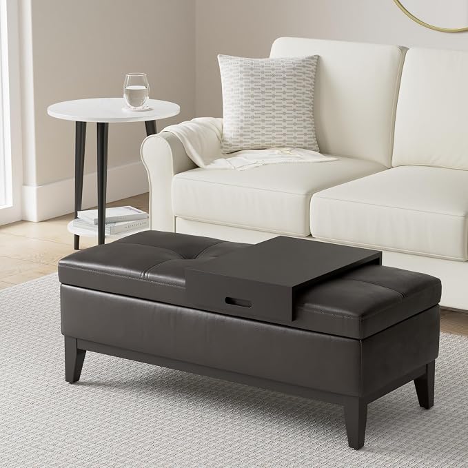 SIMPLIHOME Oregon Storage Ottoman Bench - Image 2
