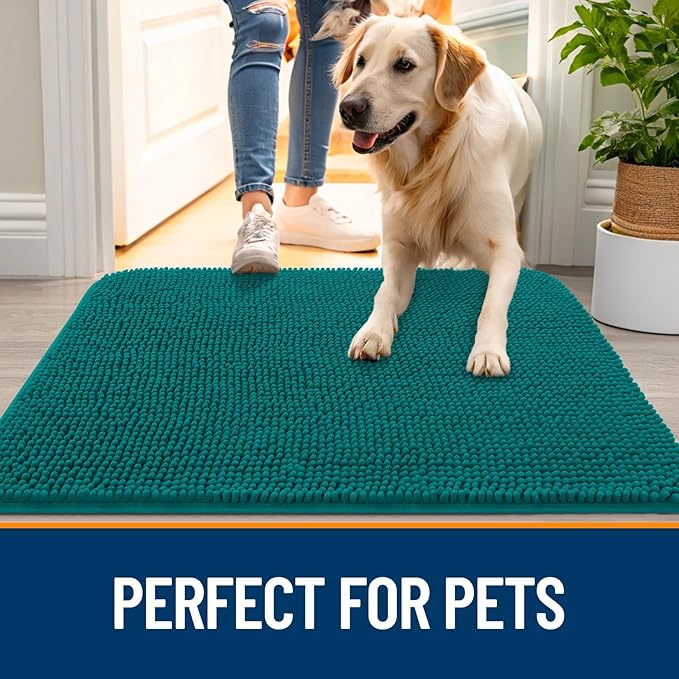 OLANLY Dog Door Mat for Muddy Paws 30x17, Absorbs Moisture and Dirt, Absorbent - Image 6