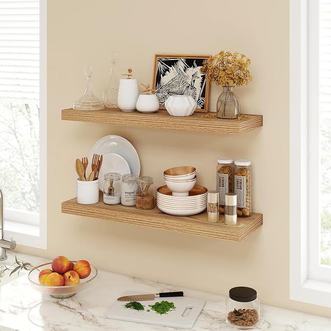 Acovy 30 Inch Floating Shelves, 9.3" Deep Floating Shelf Wall Mounted, Rustic - Image 2