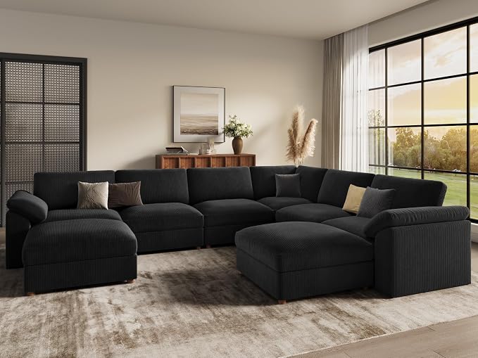 EASE MOOSE Oversized L Shaped Sectional Modular Sofa, Large U Shaped Sectional - Image 3