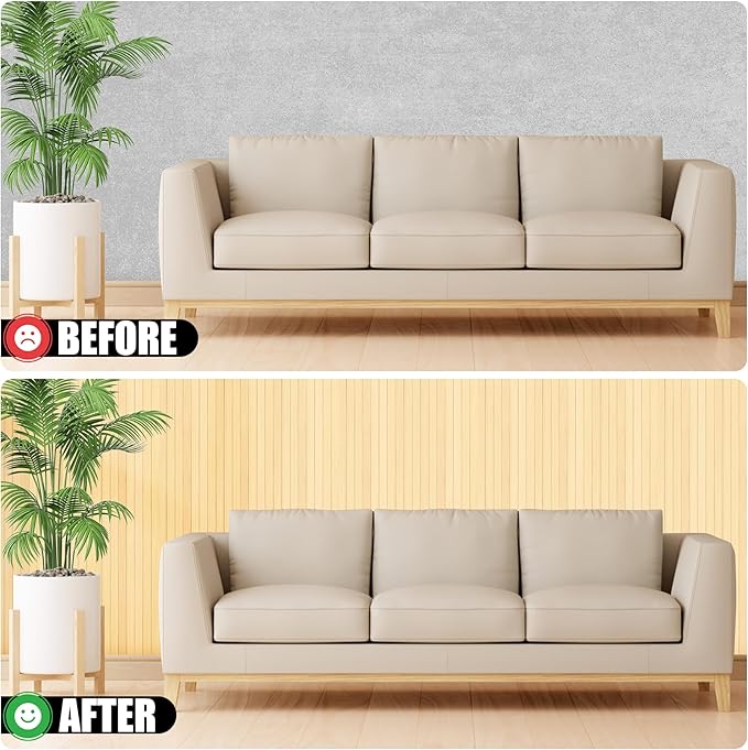 Bamboo Wall Panel for Interior Wall Decor, Renewable Pole Wrap Wainscoting Roll - Image 4