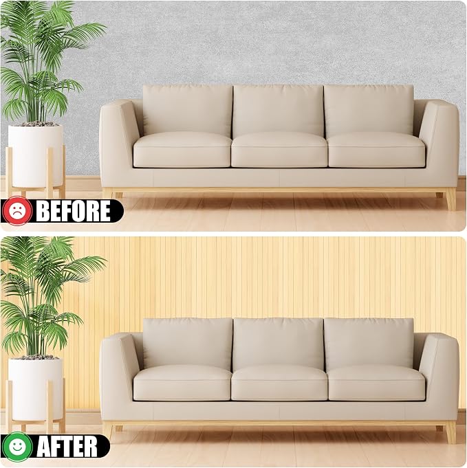 2 Pack Bamboo Wall Panel for Interior Wall Decor, Renewable Pole Wrap - Image 4