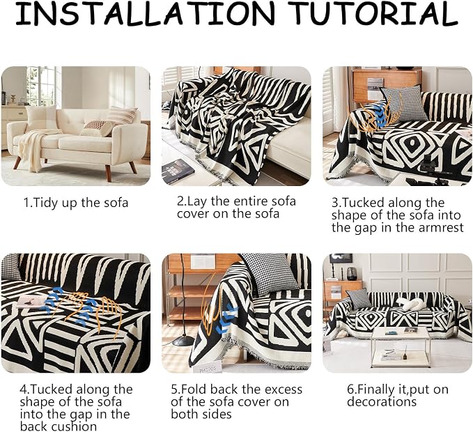 HANDONTIME Armchair Boho Sofa Covers - Image 8