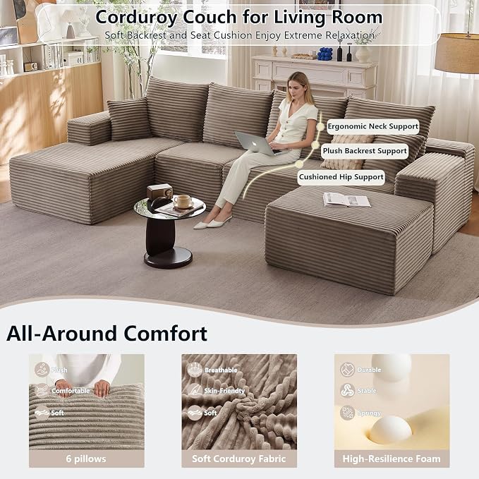 135" Modular Sectional Sofa - Image 3