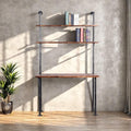 Industrial Style Office Decor, Computer Desk 47.2"×20"×79" by Diwhy