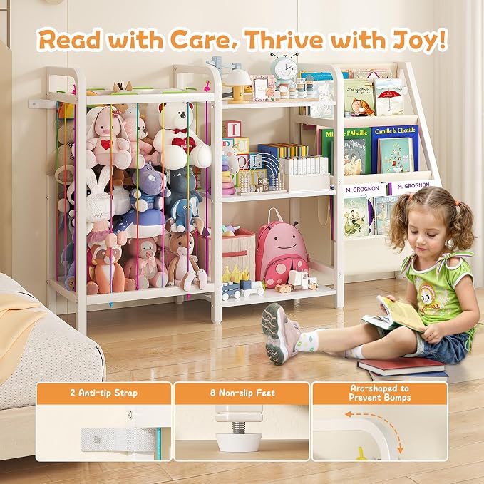 B1 Kids Bookshelf and Toy Storage, 3-Tier Book Shelf - Image 3