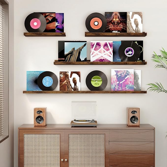 Floating Shelves for Wall, 36 inch Wood Floating Shelves Set of 2, Picture - Image 2