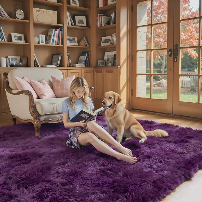 Rugs for Living Room 5x8, Alfombras para Salas Shag Large Plush Soft Area Rug - Image 3
