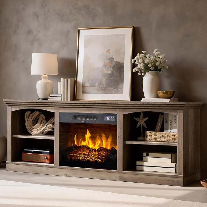 AMERLIFE 70 Inch Fireplace TV Stand by AMERLIFE