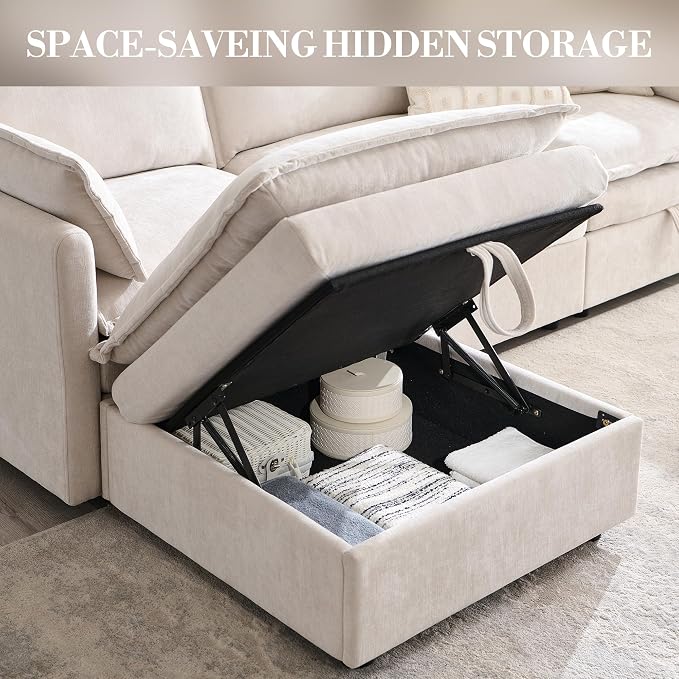 85.83" Modular Sectional Cloud Couches - Image 4