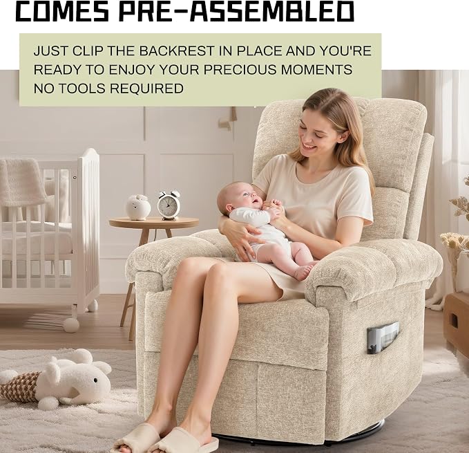 Korser Recliner Chair, Small Rocker Recliner Chair - Image 9