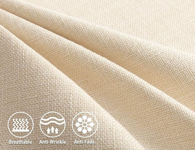 Stellhome Rectangle Burlap Throw Pillow Covers Solid Farmhouse Linen Pillowcase - Image 2