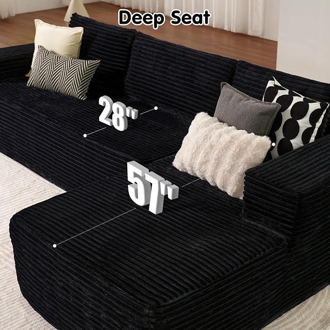 ovios 104" Cloud Boneless Couch - Image 3