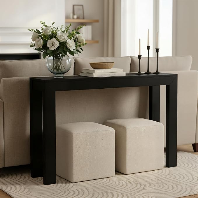 Plank+Beam Modern 46 Inch Console Table, Solid Pine Wood Entryway Table - Image 4