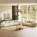 Oversized Luxury Chesterfield Sofa Set Velvet Beige and Gold Couch by ModernSofaforLivingRoom