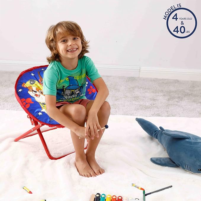 Paw Patrol Chase, Rubble and Marshall Toddler 19” Folding Saucer™ Chair - Image 2