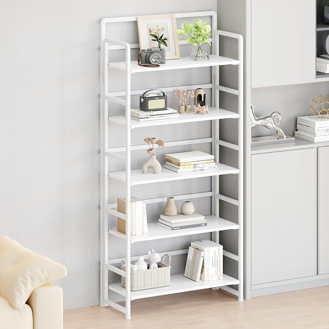 No Assembly Folding Bookshelf, 5 Tiers Collapsible Book Shelf - Image 4