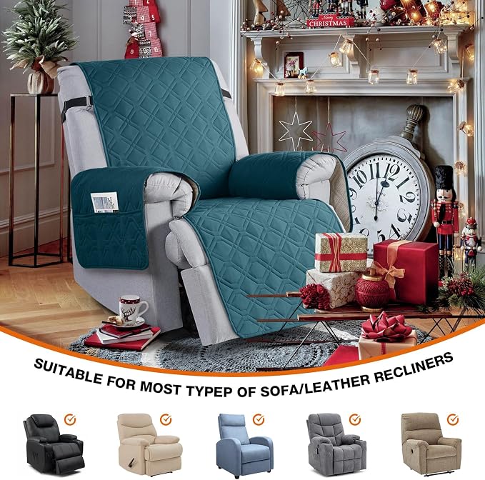 VANSOFY 100% Waterproof Recliner Chair Covers, Recliner Cover Non-Slip Dog - Image 8