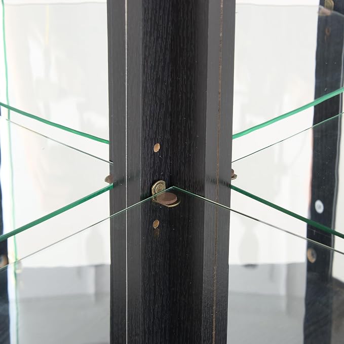 Corner Curio Cabinet, 150lbs Heavy Duty Glass Display Cabinet - Image 3