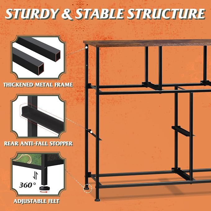 WLIVE 7 Drawer Dresser TV Stand, Entertainment Center, Media Console Table - Image 9