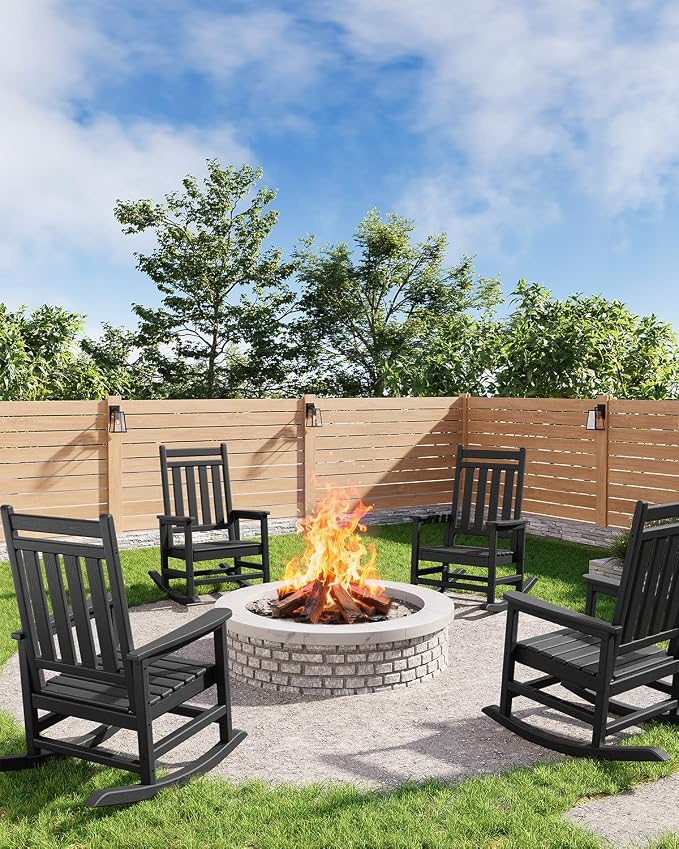 GarveeLife Rocking Chair Outdoor Set of 2 - Image 8