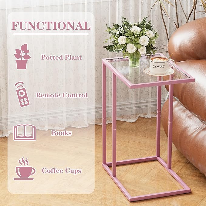 C Shaped End Table, Side End Tables - Image 4