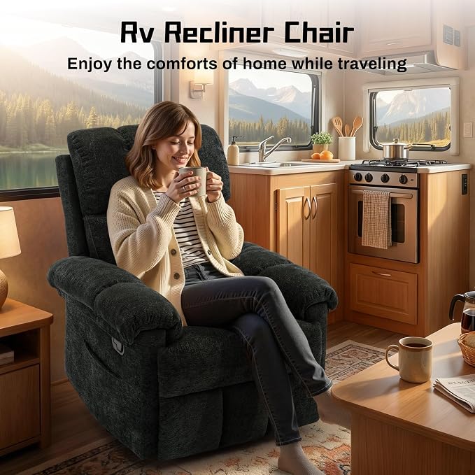 Korser Recliner Chair, Swivel Rocker Recliner Chair - Image 9