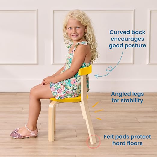 ECR4Kids Bentwood Table and Curved Back Chair Set, Kids Furniture - Image 4