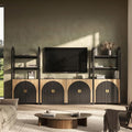 BELLEZE 3-Piece Arched TV Stand Entertainment Center by BELLEZE