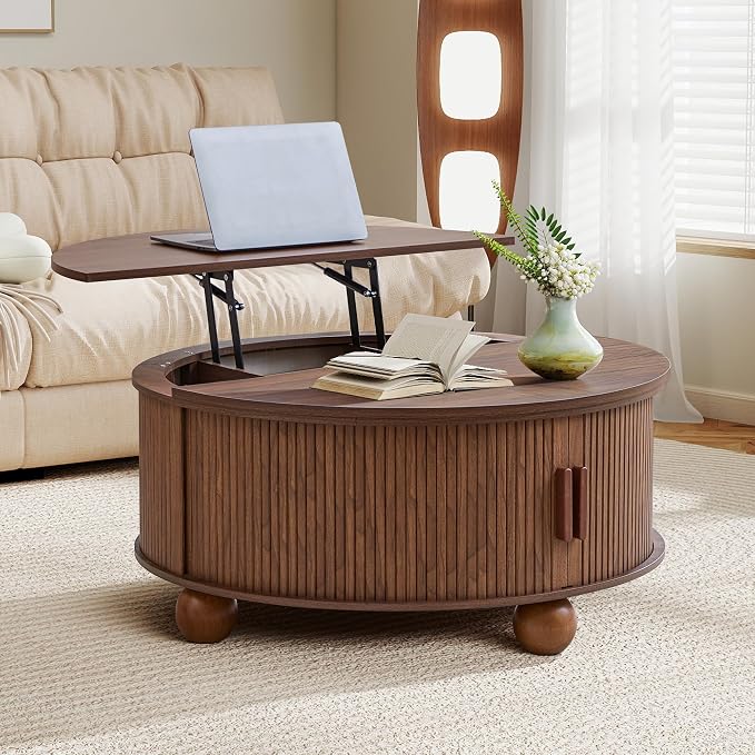 Round Lift Top Coffee Table - Image 3