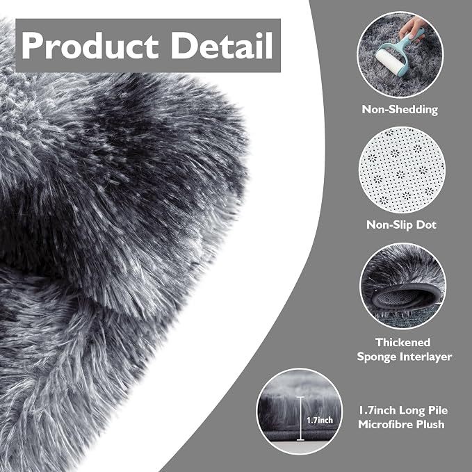 Ultra Soft Fluffy Area Rugs for Bedroom Living Room 10x14, Nursery Rug - Image 4