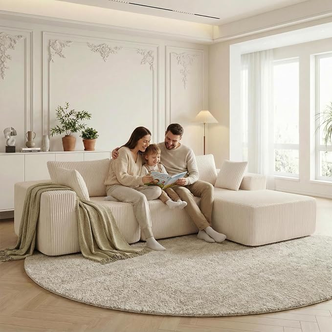 DUMOS 108” Modular Sectional Sofa, Cloud Sectional Couch - Image 8
