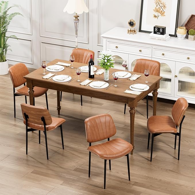 YaFiti Dining Chairs Set of 4, Dining Room and Kitchen Chairs, Mid Century - Image 4