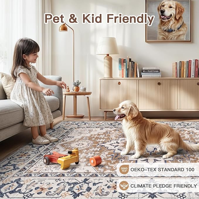 Lofus 10x14 Area Rugs for Living Room, Washable Area Rug, Big Rugs for Bedroom - Image 4